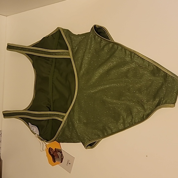 NWT Fe Noel X Target Dark Olive Metallic Swimsuit + NWT The Day Fashion Sunglass - Picture 9 of 16